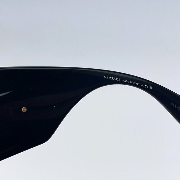NEW Versace VE4451 GB1/55 Black Grey Mirrored Blue Wraparound Unisex Sunglasses main image 8